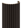 Mexen Ovalo 02 grooved flexible wall slats 280 x 36 cm, technical veneer, Black Oak - S130-280-02-046
