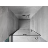 Mexen Mist-F foldable left shower door 100 cm, transparent, gun metal - 8A6-100-000-95-00-L