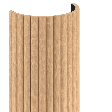 Mexen Ovalo 03 Flexible Grooved Wall Slats 280 x 36 cm, Technical Veneer, Bleached Oak - S130-280-03-040
