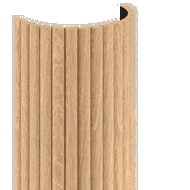 Mexen Ovalo 03 Flexible Grooved Wall Slats 280 x 36 cm, Technical Veneer, Bleached Oak - S130-280-03-040