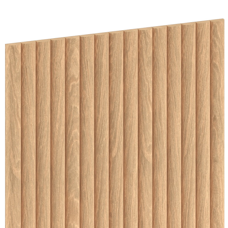 Mexen Ovalo 03 Flexible Grooved Wall Slats 280 x 36 cm, Technical Veneer, Bleached Oak - S130-280-03-040