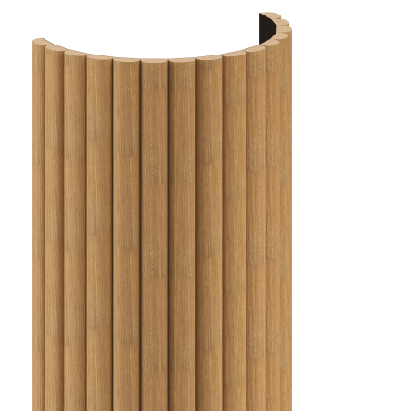 Mexen Ovalo 03 grooved flexible wall slats 280 x 36 cm, technical veneer, Classic Oak - S130-280-03-041