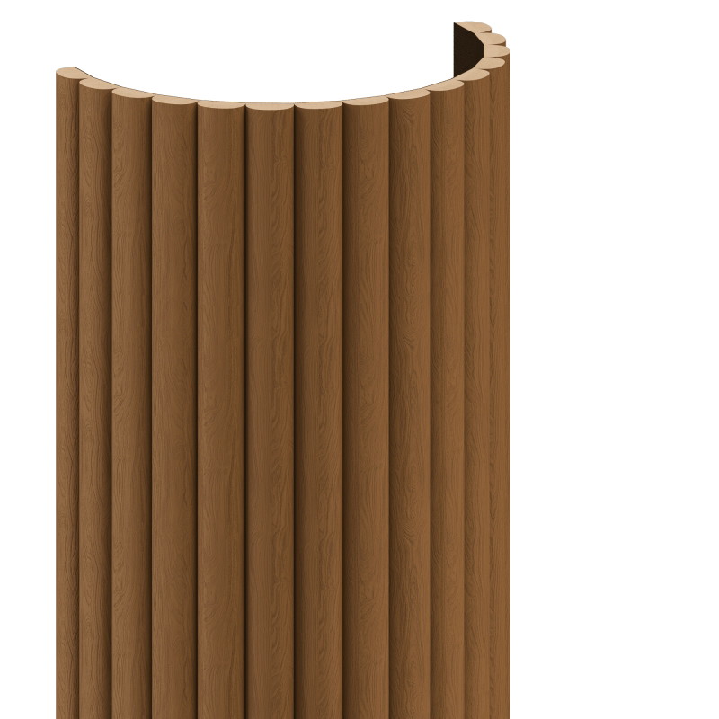 Mexen Ovalo 03 flexible grooved wall slats 280 x 36 cm, technical veneer, Natural Oak - S130-280-03-042