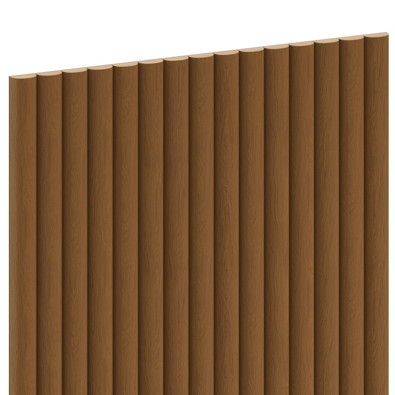 Mexen Ovalo 03 flexible grooved wall slats 280 x 36 cm, technical veneer, Natural Oak - S130-280-03-042