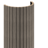Mexen Ovalo 03 flexible ribbed wall slats 280 x 36 cm, technical veneer, Gray Oak - S130-280-03-043