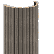 Mexen Ovalo 03 flexible ribbed wall slats 280 x 36 cm, technical veneer, Gray Oak - S130-280-03-043