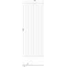 Mexen Ovalo 03 flexible grooved wall slats 280 x 36 cm, technical veneer, Black Oak - S130-280-03-046