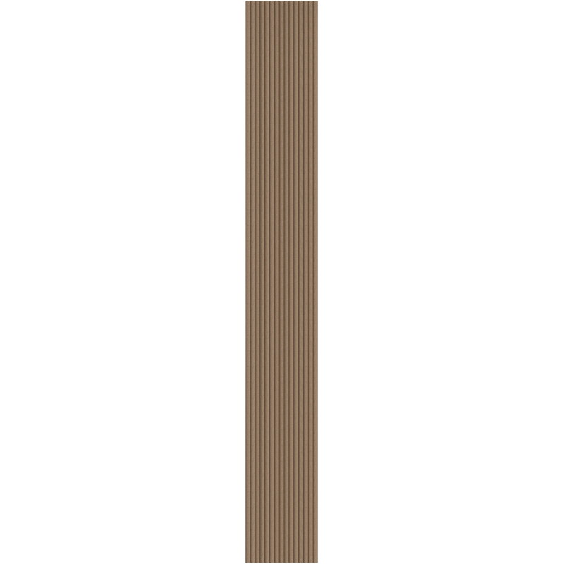 Mexen Ovalo 03 Flexible Grooved Wall Slats 280 x 36 cm, Technical Veneer, Light Walnut - S130-280-03-047