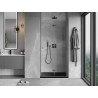 Mexen Mist-F folding shower door right 100 cm, transparent, gun metal - 8A6-100-000-95-00-P