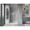 Mexen Mist-F folding shower door left 90 cm, transparent, brushed nickel - 8A6-090-000-97-00-L