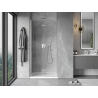 Mexen Mist-F folding shower door left 120 cm, transparent, brushed nickel - 8A6-120-000-97-00-L