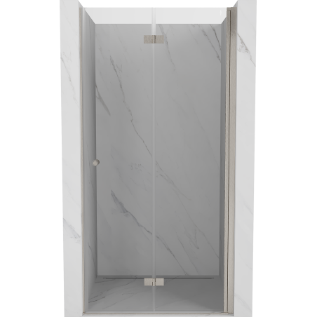 Mexen Mist-F 85 cm right folding shower door, transparent, brushed nickel - 8A6-085-000-97-00-P