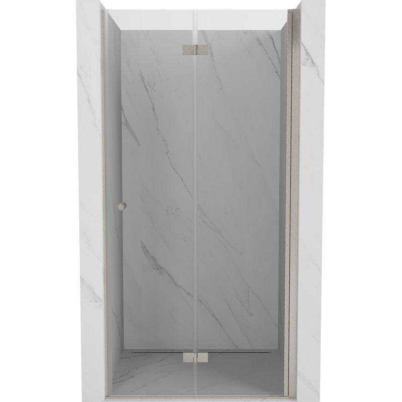 Mexen Mist-F folding shower door, right side 90 cm, transparent, brushed nickel - 8A6-090-000-97-00-P