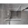 Mexen Mist-F folding shower cabin left 80 x 80 cm, transparent, white - 8A6T-080-080-20-00-L