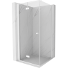 Mexen Mist-F folding shower cabin left 80 x 80 cm, transparent, white - 8A6T-080-080-20-00-L