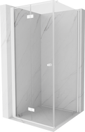 Mexen Mist-F folding shower cabin left 80 x 80 cm, transparent, white - 8A6T-080-080-20-00-L