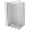 Mexen Mist-F folding shower cabin left 115 x 80 cm, transparent, white - 8A6T-115-080-20-00-L