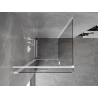 Mexen Mist-F folding shower cabin left 85 x 85 cm, transparent, white - 8A6T-085-085-20-00-L