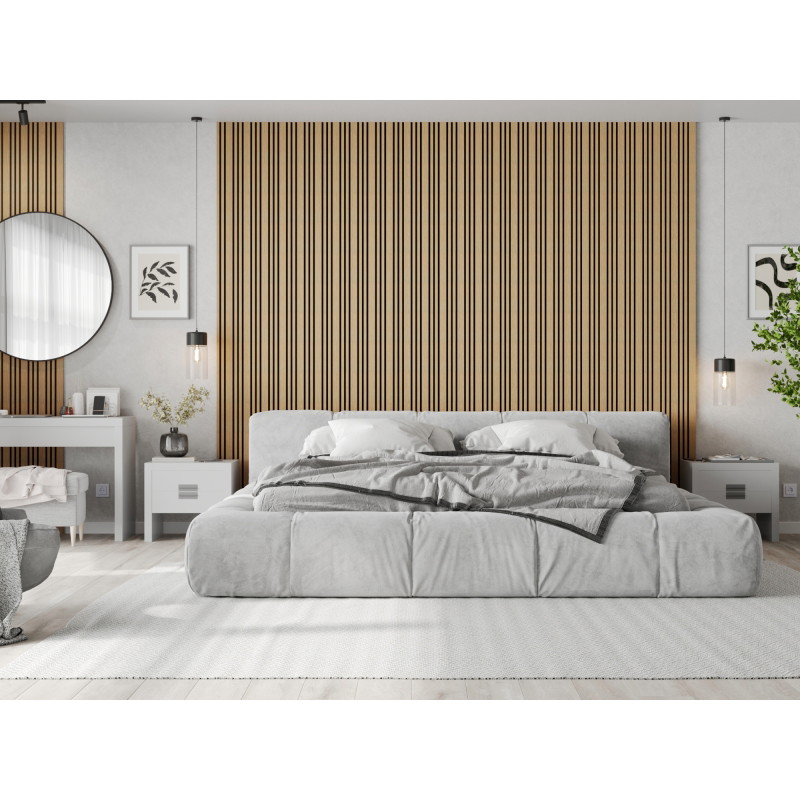 Mexen Lam-F Slim 01 acoustic wall slats 280 x 36.5 cm, 9 mm felt, technical veneer, Oak Classic - S107-280-01-041