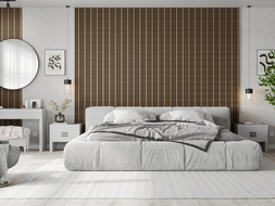 Mexen Lam-F Acoustic Wall Slats 275 x 30 cm, 8 mm Felt, Technical Veneer, Golden Oak - S105-275307-3015-003