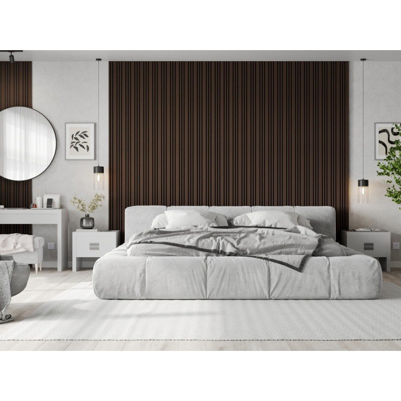 Mexen Lam-F Slim 01 acoustic wall slats 280 x 36.5 cm, 9 mm felt, technical veneer, Mocca Oak - S107-280-01-045