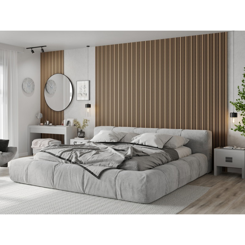 Mexen Lam-F Slim 01 Acoustic Wall Panels 280 x 36.5 cm, 9 mm Felt, Technical Veneer, Light Walnut - S107-280-01-047