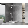 Mexen Mist-F folding shower enclosure left 90 x 90 cm, transparent, white - 8A6T-090-090-20-00-L