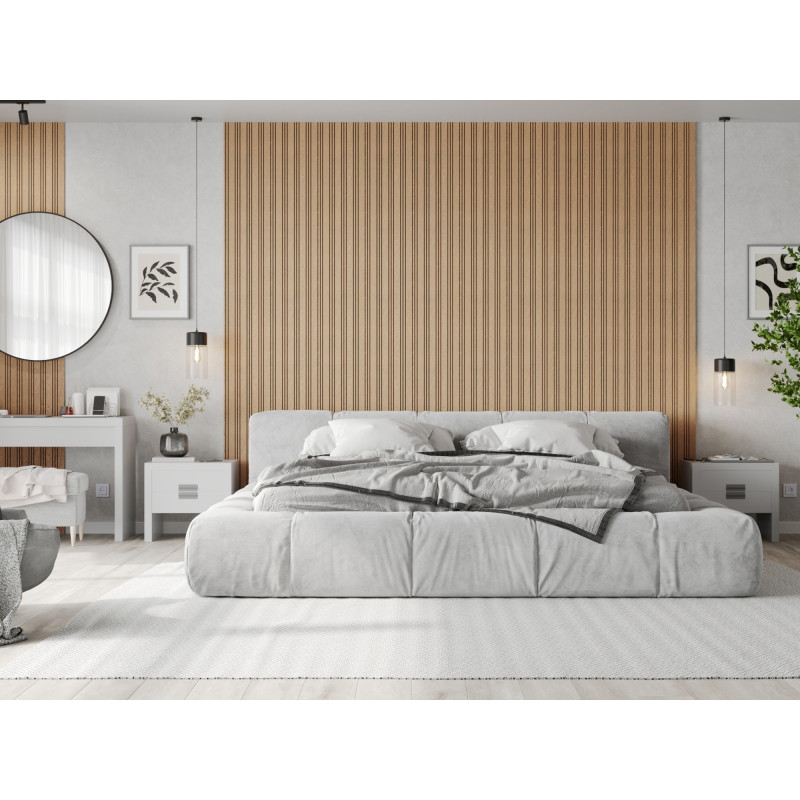Mexen Lam-F Nano 01 acoustic wall slats 280 x 32.4 cm, 9 mm felt, technical veneer, Bleached Oak - S108-280-01-040