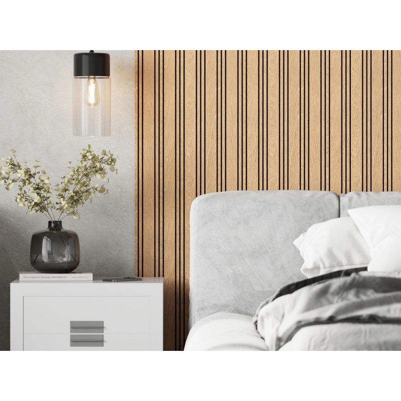 Mexen Lam-F Nano 01 Acoustic wall panels 280 x 32.4 cm, 9 mm felt, technical veneer, Classic Oak - S108-280-01-041