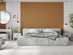 Mexen Lam-F Acoustic Wall Slats 275 x 30 cm, 8 mm Felt, Technical Veneer, Golden Oak - S105-275307-3015-003
