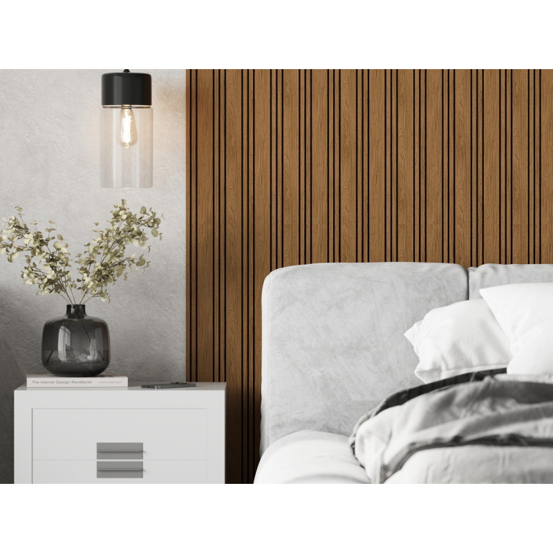 Mexen Lam-F Nano 01 acoustic wall slats 280 x 32.4 cm, 9 mm felt, technical veneer, Natural Oak - S108-280-01-042