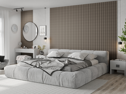Mexen Lam-F Nano 01 acoustic wall slats 280 x 32.4 cm, 9 mm felt, technical veneer, Gray Oak - S108-280-01-043