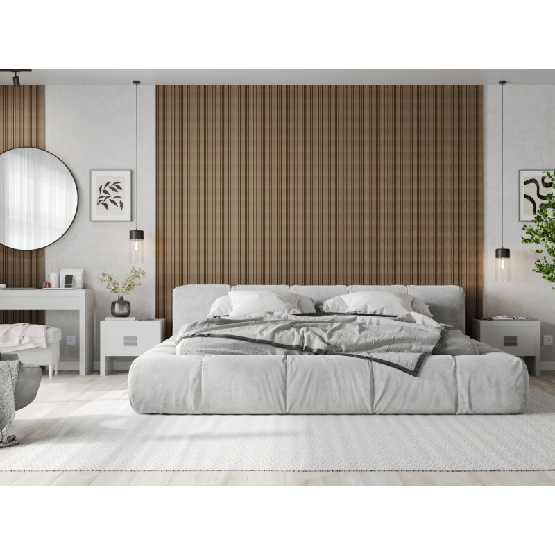 Mexen Lam-F Nano 01 acoustic wall slats 280 x 32.4 cm, 9 mm felt, technical veneer, Dark Walnut - S108-280-01-044