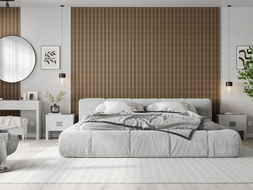 Mexen Lam-F Nano 01 acoustic wall slats 280 x 32.4 cm, 9 mm felt, technical veneer, Dark Walnut - S108-280-01-044