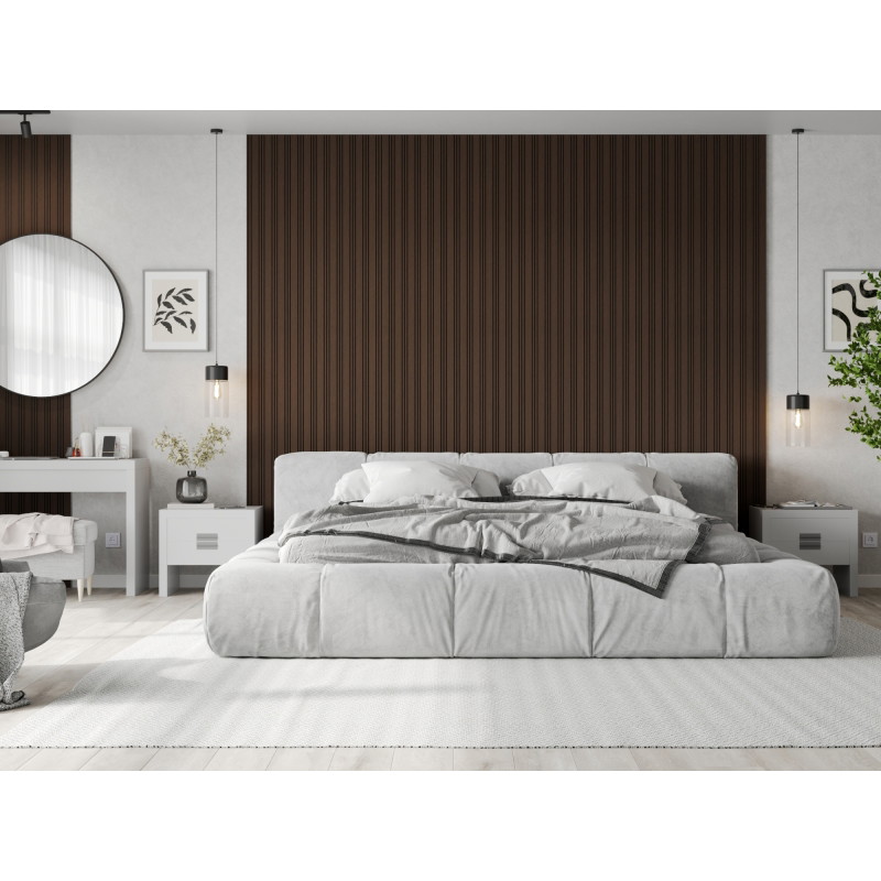 Mexen Lam-F Nano 01 acoustic wall slats 280 x 32.4 cm, 9 mm felt, technical veneer, Mocca Oak - S108-280-01-045