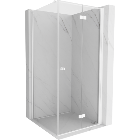 Mexen Mist-F folding shower enclosure right 70 x 70 cm, transparent, white - 8A6T-070-070-20-00-P