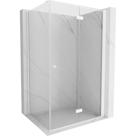 Mexen Mist-F foldable shower cabin right 100 x 75 cm, transparent, white - 8A6T-100-075-20-00-P
