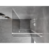 Mexen Mist-F folding shower enclosure right 80 x 80 cm, transparent, white - 8A6T-080-080-20-00-P