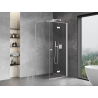Mexen Mist-F folding shower cabin right 90 x 90 cm, transparent, white - 8A6T-090-090-20-00-P
