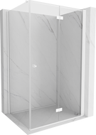 Mexen Mist-F folding shower enclosure right 70 x 100 cm, transparent, white - 8A6T-070-100-20-00-P