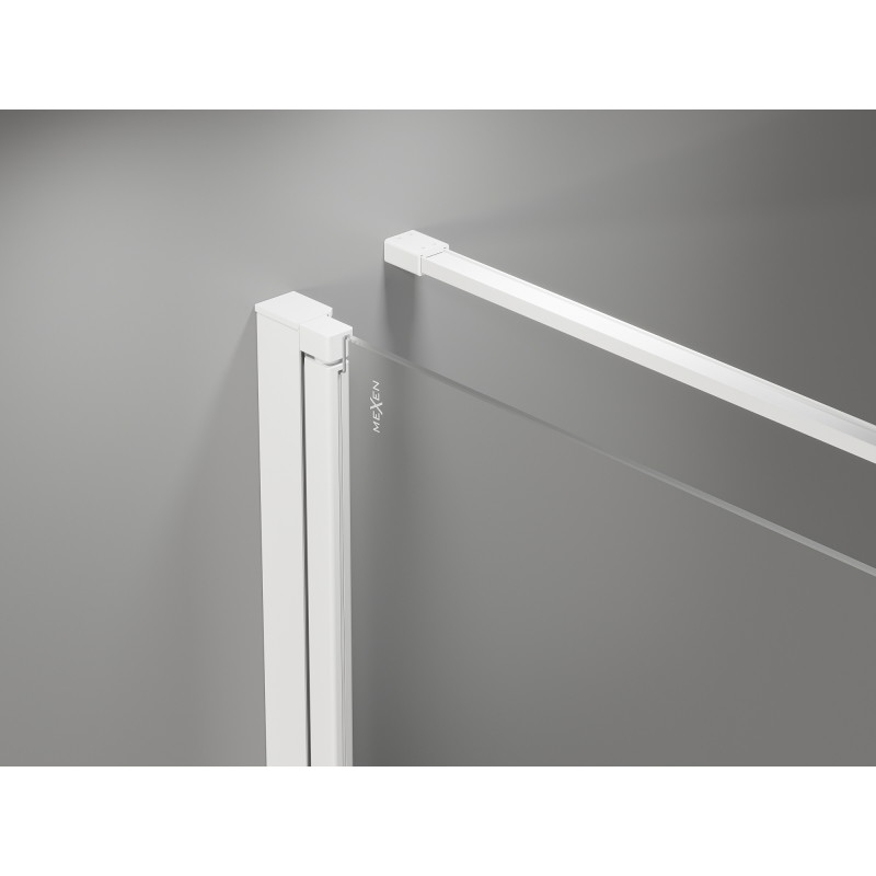 Mexen Mist-F folding shower enclosure right 100 x 100 cm, transparent, white - 8A6T-100-100-20-00-P