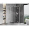 Mexen Mist-F folding shower enclosure right 100 x 100 cm, transparent, white - 8A6T-100-100-20-00-P