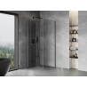 Mexen Mist-F folding shower cabin left 70 x 70 cm, transparent, gun gray brushed - 8A6T-070-070-66-00-L