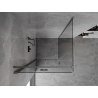 Mexen Mist-F folding shower cabin left 80 x 80 cm, transparent, gun gray brushed - 8A6T-080-080-66-00-L