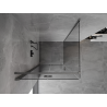 Mexen Mist-F folding shower cabin left 85 x 85 cm, transparent, brushed gun gray - 8A6T-085-085-66-00-L