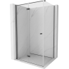 Mexen Mist-F folding shower cabin left 80 x 95 cm, transparent, brushed gun gray - 8A6T-080-095-66-00-L