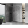 Mexen Mist-F folding shower cabin left 90 x 100 cm, transparent, brushed gun gray - 8A6T-090-100-66-00-L