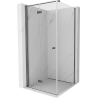 Mexen Mist-F folding shower cabin left 100 x 100 cm, transparent, brushed gun gray - 8A6T-100-100-66-00-L