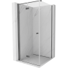 Mexen Mist-F folding shower cabin left 110 x 110 cm, transparent, brushed gun gray - 8A6T-110-110-66-00-L
