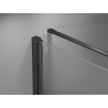 Mexen Mist-F folding right-side shower cabin 100 x 75 cm, transparent, brushed gun gray - 8A6T-100-075-66-00-P